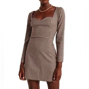 Abercrombie and Fitch brown plaid mini dress size medium